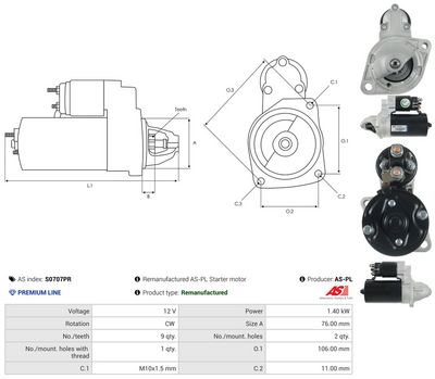 STARTER AS-PL S0707PR 4