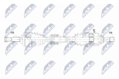 Wał napędowy NTY NPW-RE-217