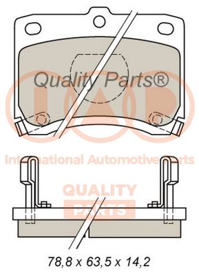 Комплект тормозных колодок, дисковый тормоз IAP QUALITY PARTS 704-21030 для KIA PRIDE