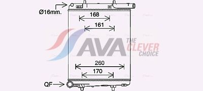 радиатор, охлаждане на двигателя AVA Clever Choice PE2411