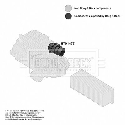Przewód ssący, filtr powietrza BORG & BECK BTH1477