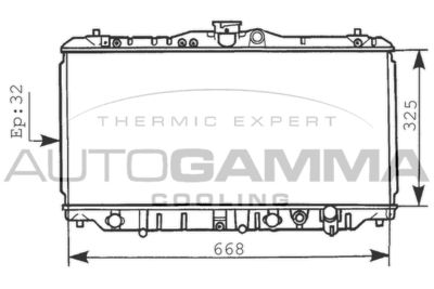 Радиатор, охлаждение двигателя AUTOGAMMA 100434 для HONDA PRELUDE