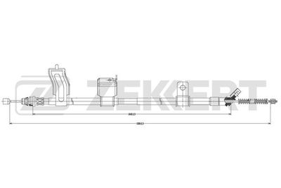 Тросик, cтояночный тормоз ZEKKERT BZ-1320 для NISSAN QASHQAI