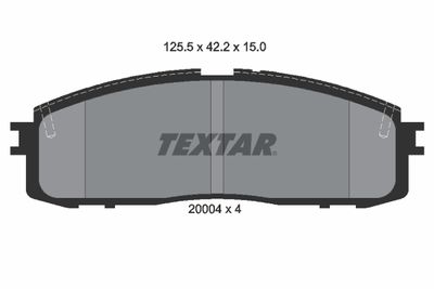 Комплект тормозных колодок, дисковый тормоз TEXTAR 2000401 для TOYOTA CENTURY