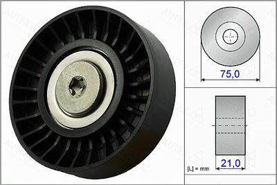 Паразитный / ведущий ролик, поликлиновой ремень AUTEX 654901 для MITSUBISHI OUTLANDER