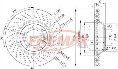 FREMAX BD-3321 Тормозные диски для DAF CF FA 400 FREMAX BD-3321 Тормозные диски для DAF CF FA 400