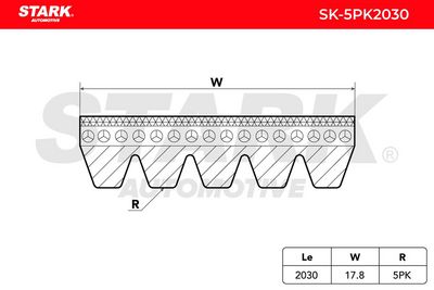 пистов ремък STARK SK-5PK2030