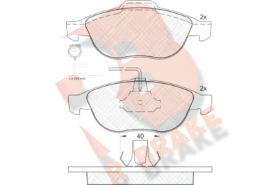 Комплект тормозных колодок, дисковый тормоз R BRAKE RB1212 для FIAT MULTIPLA