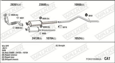 Изпускателна система WALKER FOK019586AA