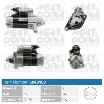 Startmotor MEAT & DORIA 5040183