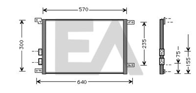 EACLIMA 30C03006 Радиатор кондиционера  для ALFA ROMEO 156 (Альфа-ромео 156)