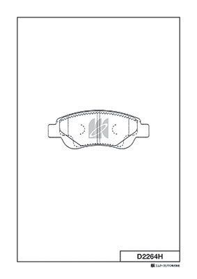 Комплект тормозных колодок, дисковый тормоз MK Kashiyama D2264H для GEELY LC