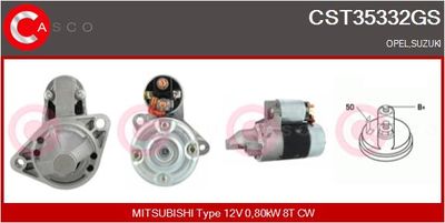 Стартер CASCO CST35332GS для SUZUKI SWIFT