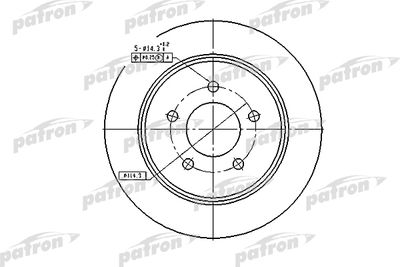 Тормозной диск PATRON PBD7003 для DODGE CARAVAN