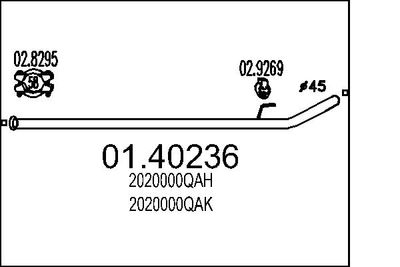 Rura wydechowa MTS 01.40236