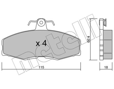 Комплект тормозных колодок, дисковый тормоз 22-0039-0