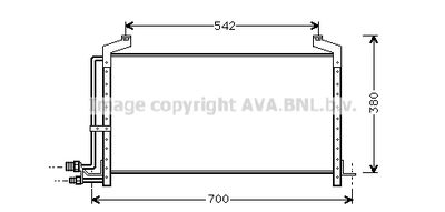 Конденсатор, кондиционер AVA QUALITY COOLING SB5031 для SAAB 900