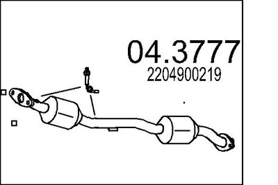 Катализатор MTS 04.3777 для MERCEDES-BENZ S-CLASS