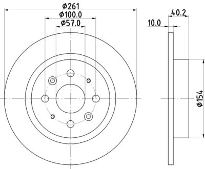Тормозной диск HELLA 8DD 355 114-081 для KIA SHUMA