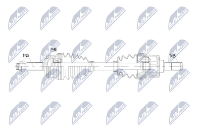 Приводной вал NTY NPW-KA-384 для KIA RIO