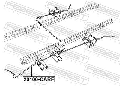 CABLU FRANA DE PARCARE FEBEST 20100CARF 1