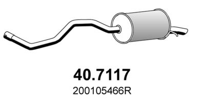 ASSO 40.7117 Глушитель выхлопных газов  для RENAULT CAPTUR (Рено Каптур)