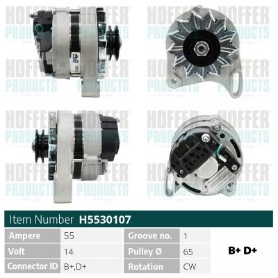 Генератор HOFFER H5530107 для AUTOBIANCHI Y10