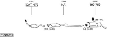 Układ wydechowy BOSAL SYS18363