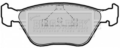 Комплект тормозных колодок, дисковый тормоз BORG & BECK BBP1475 для FORD SCORPIO