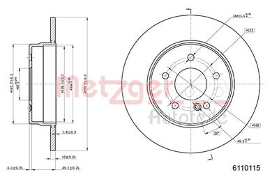 DISC FRANA METZGER AUTOTEILE 6110115