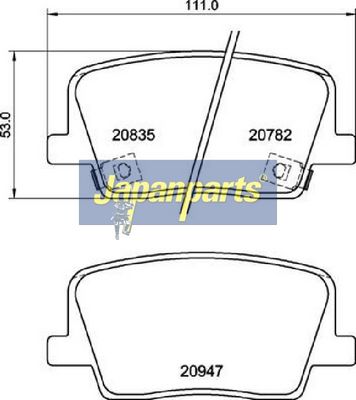 Bremseklodser JAPANPARTS PP-S03AF