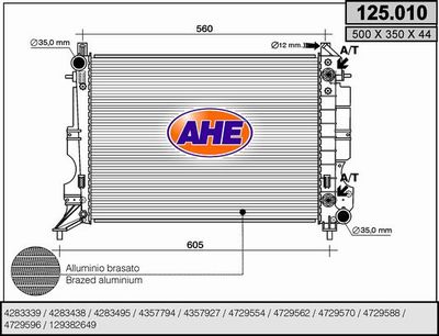 AHE 125.010 Крышка радиатора  для SAAB  (Сааб 900)