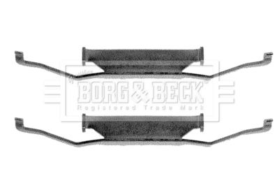 Комплектующие, колодки дискового тормоза BORG & BECK BBK1127 для PORSCHE 928