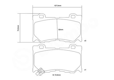 HOCHLEISTUNGS-BREMSBELAGSATZ BREMBO 07B31475 2