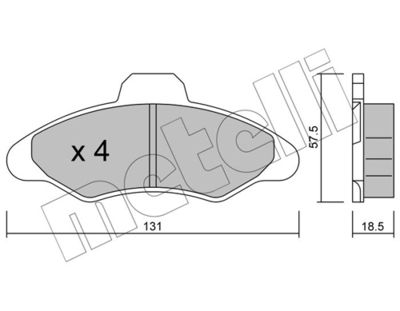 Brake Pad Set, disc brake 22-0071-0