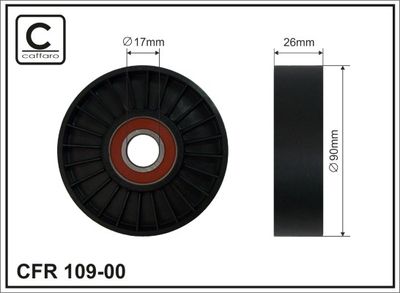 Tensioner Pulley, V-ribbed belt 109-00