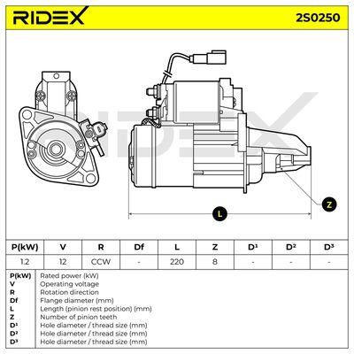стартер RIDEX