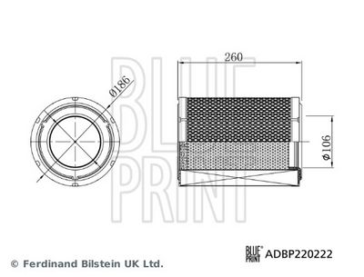 BLUE PRINT Air Filter ADBP220222