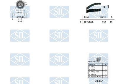 SET POMPA APA + CUREA DINTATA Saleri SIL K2PA846A 1