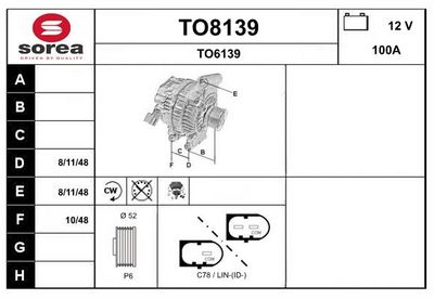 GENERATOR SNRA TO8139