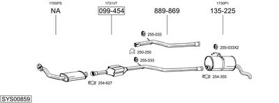 Układ wydechowy BOSAL SYS00859
