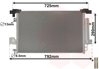 VAN WEZEL 32005210 Радиатор кондиционера  для MITSUBISHI ASX (Митсубиши Асx)