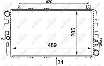 Radiator, engine cooling 58250