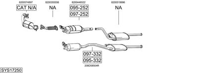 Układ wydechowy BOSAL SYS17250