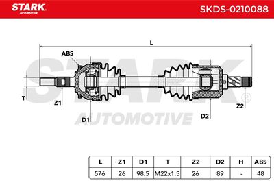 полуоска STARK SKDS-0210088