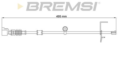 Сигнализатор, износ тормозных колодок BREMSI WI0908 для LEXUS LS