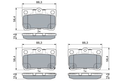 Brake Pad Set, disc brake 0 986 494 891