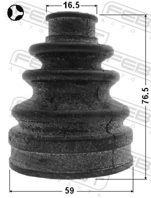 Bellow, drive shaft 0115-ACA33RT