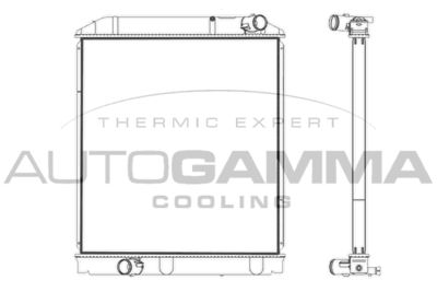 Радиатор, охлаждение двигателя AUTOGAMMA 107889 для TOYOTA DYNA