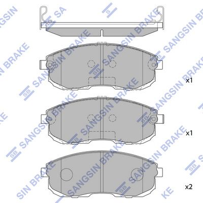 Комплект тормозных колодок, дисковый тормоз Hi-Q SP1183 для NISSAN MAXIMA